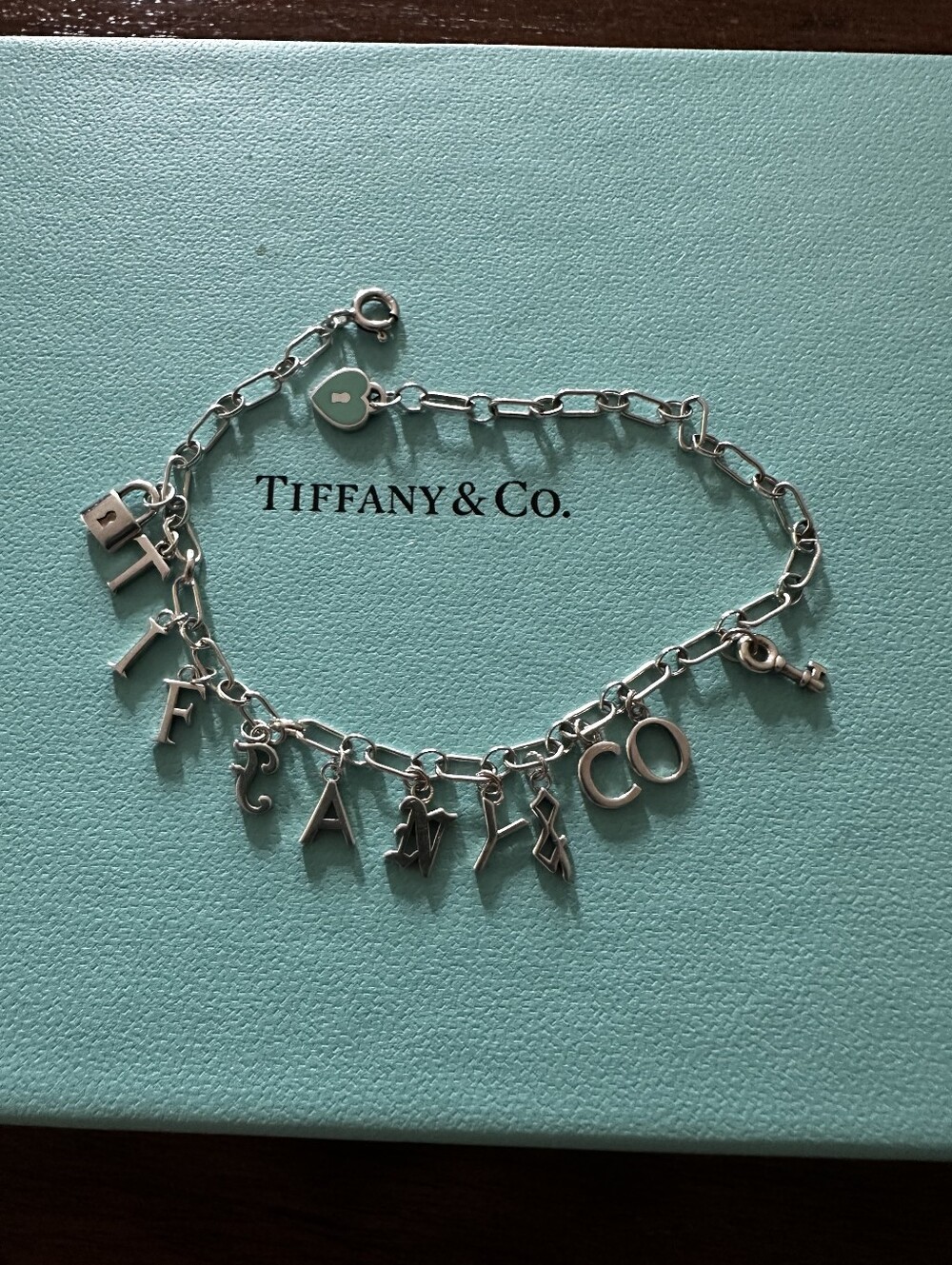 Tiffany & Co. Letters Charm Bracelet